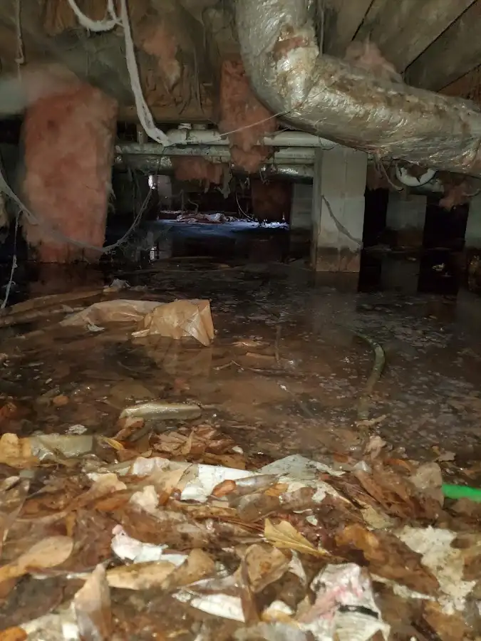 Crawl space flood assessment for Commercial Water Damage Restoration in Sanibel
