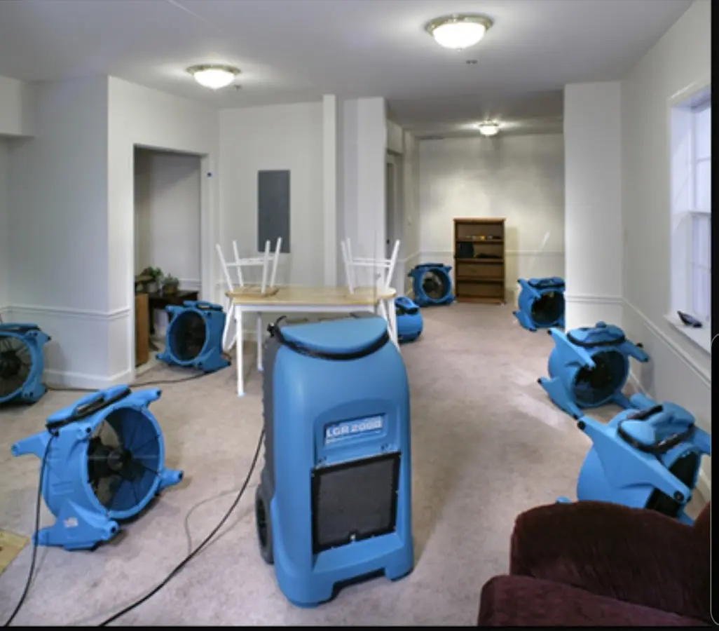 Air movers and dehumidifier setup for Water Extraction & Removal in Sanibel