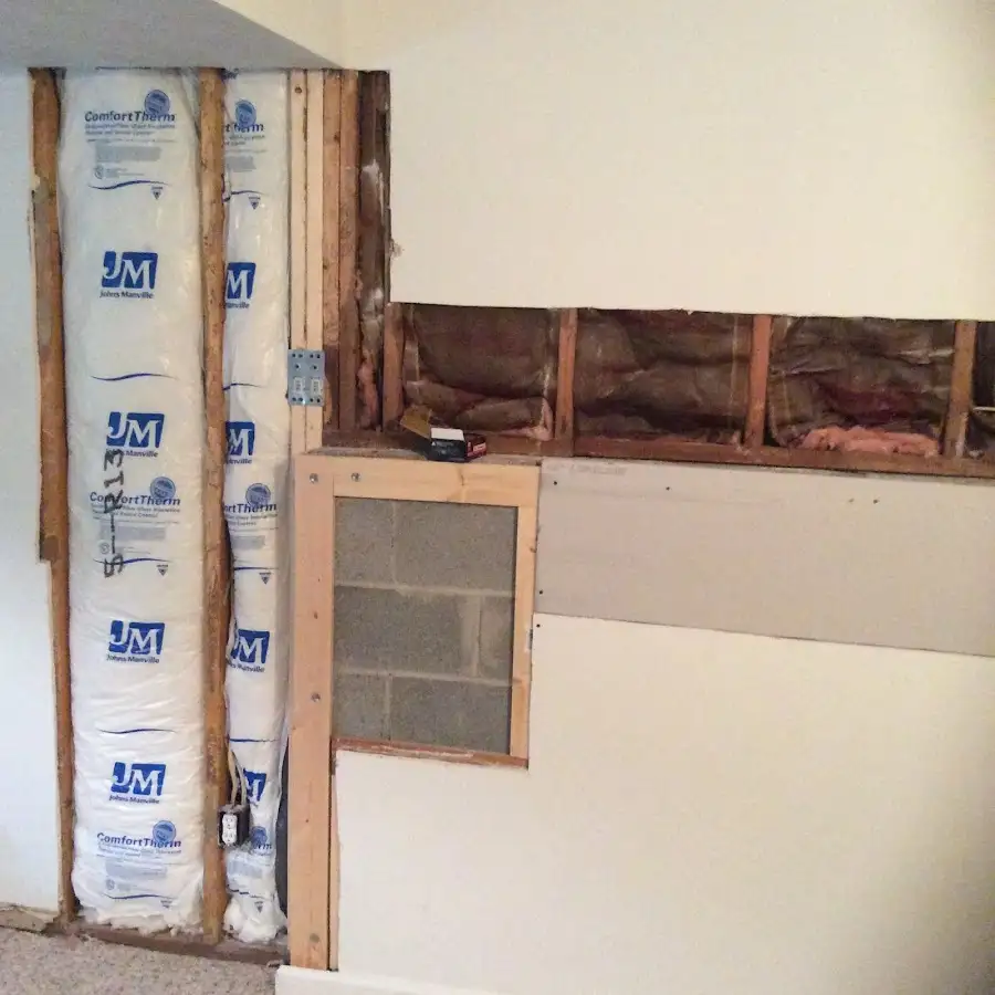 Wall insulation replacement during Structural Drying in Sanibel